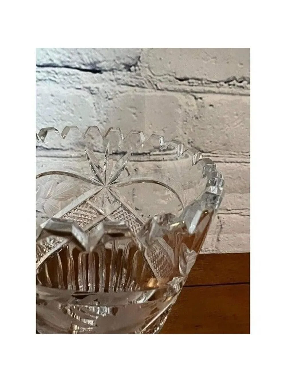 Crystal Chardonay Cut Crystal Vase 7 Inch